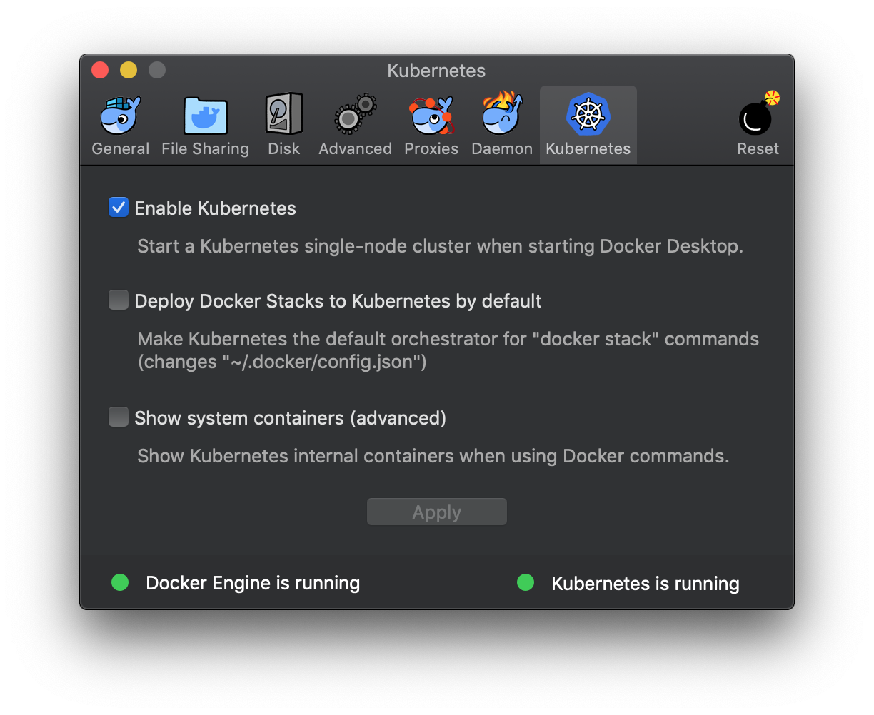 docker desktop의 kubernetes